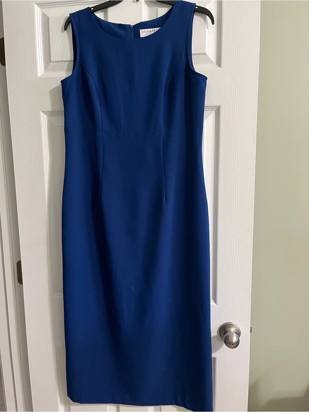 Sag Harbor Sleeveless Midi Sheath Dress in Royal Blue - Picture 1 of 5
